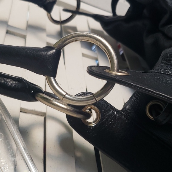 HOBO black pebble leather 2 shoulder straps bag - Picture 6 of 8